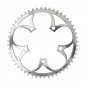 CHAINRING FOR ROAD BIKE- 5 Arms- 52T Ø 110 -OUTER- ALUMINIUM SILVER- 7075 TA ZEPHYR (SHIMANO TYPE)9/10Speed. 3662458002073