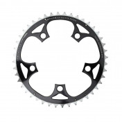 CHAINRING FOR ROAD BIKE- 5 Arms- 44T.Ø 110 -OUTER- ALUMINIUM BLACK- 7075 TA ZEPHYR (SHIMANO TYPE) 9/10Speed. 3662458002172