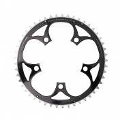 CHAINRING FOR ROAD BIKE- 5 Arms- 48T.Ø 110 -OUTER- ALUMINIUM BLACK- 7075 TA ZEPHYR (SHIMANO TYPE) 9/10Speed. 3662458002219