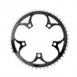 CHAINRING FOR ROAD BIKE- 5 Arms- 49T.Ø 110 -OUTER- ALUMINIUM BLACK- 7075 TA ZEPHYR (SHIMANO TYPE) 9/10Speed. 3662458002226