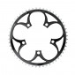 CHAINRING FOR ROAD BIKE- 5 Arms- 52T.Ø 110 -OUTER- ALUMINIUM BLACK- 7075 TA ZEPHYR (SHIMANO TYPE) 9/10Speed. 3662458002257