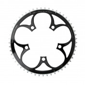 CHAINRING FOR ROAD BIKE- 5 Arms- 53T.Ø 110 -OUTER- ALUMINIUM BLACK- 7075 TA ZEPHYR (SHIMANO TYPE) 9/10Speed. 3662458002264