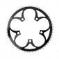 CHAINRING FOR ROAD BIKE- 5 Arms- 53T.Ø 110 -OUTER- ALUMINIUM BLACK- 7075 TA ZEPHYR (SHIMANO TYPE) 9/10Speed. 3662458002264