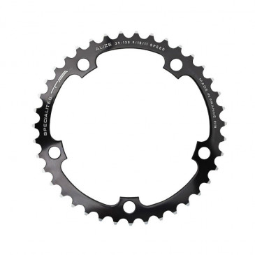 PLATEAU ROUTE 5BRA D.130 TA ALIZE 39DTS INTERIEUR NOIR ALU 7075 TYPE SHIMANO 8/9/10V. 3662458002677
