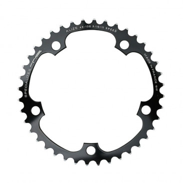 PLATEAU ROUTE 5BRA D.130 TA ALIZE 40DTS INTERIEUR NOIR ALU 7075 TYPE SHIMANO 8/9/10V. 3662458002684