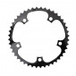 CHAINRING FOR ROAD BIKE- 5 Arms- 44T DIAM 130 -INNER- ALUMINIUM BLACK- 7075 TA ALIZE TYPE SHIMANO 8/9/10 Speed 3662458002721
