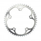 CHAINRING FOR ROAD BIKE- 5 Arms- 49T.Ø 130 -OUTER- ALUMINIUM SILVER- 7075 TA ALIZE (SHIMANO TYPE)8/9/10 Speed 3662458002912