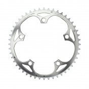 CHAINRING FOR ROAD BIKE- 5 Arms- 50T.Ø 130 -OUTER- ALUMINIUM SILVER- 7075 TA ALIZE (SHIMANO TYPE)8/9/10 Speed 3662458002929
