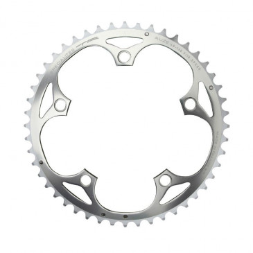 PLATEAU ROUTE 5BRA D.130 TA ALIZE 52DTS EXTERIEUR ARGENT ALU 7075 TYPE SHIMANO 8/9/10V. 3662458002943