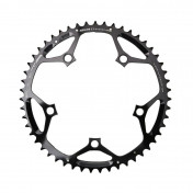 CHAINRING FOR ROAD BIKE- 5 Arms- 50T.Ø 130 -OUTER- ALUMINIUM BLACK- 7075 TA HEGOA (SHIMANO TYPE) 10/11 SPEED-. 3662458006262