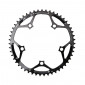 CHAINRING FOR ROAD BIKE- 5 Arms- 53T.Ø 130 -OUTER- ALUMINIUM BLACK- 7075 TA HEGOA (SHIMANO TYPE) 10/11 SPEED-. 3662458006293