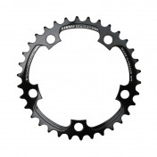 CHAINRING FOR ROAD BIKE- 5 Arms- 28T.Ø 74 TRIPLE -INNER- ALUMINIUM BLACK- 7075 TA ZELITO TYPE SHIMANO 9/10Speed. 3662458001120