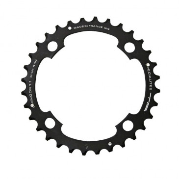 PLATEAU VTT 4BRA D.104 TA CHINOOK TRIPLE 44DTS EXTERIEUR NOIR ALU POUR SHIMANO / SRAM / RACE FACE / FSA 10/11V. 3662458000796