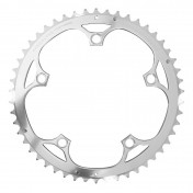 CHAINRING FOR ROAD BIKE- 5 Arms- 50T.Ø 135 -OUTER- ALUMINIUM SILVER- 7075 TA VENTO -CAMPAGNOLO TYPE- 9/10Speed. 3662458003513
