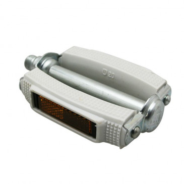 PEDALE CITY MARWI BLANC CORPS ACIER CAGE RESINE FILETAGE 9/16"(EMBALLAGE OEM) 3700948181881