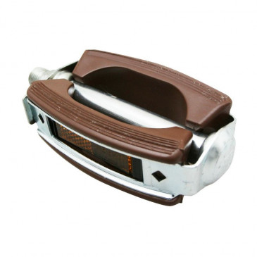 FLAT PEDAL-FOR URBAN BIKE MARWI BROWN-RESIN WITH STEEL BODY - THREADED 9/16(PAIR) (OEM PACKAGING) 8590966689026