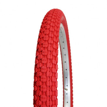 TYRE FOR BMX BIKE- 20 x 1.95 KENDA RED -Studded - RIGID (50-406)