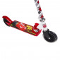 TROTTINETTE ENFANT DISNEY 2 ROUES CARS ROUGE ACIER PLIABLE ET REGLABLE AVEC FREIN ROUE ARRIERE