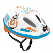 CASQUE VELO ENFANT DISNEY V2 STARWARS BLANC/BLEU/ORANGE AVEC MOLETTE REGLAGE TAILLE 52-56 (VENDU SUR CARTE)