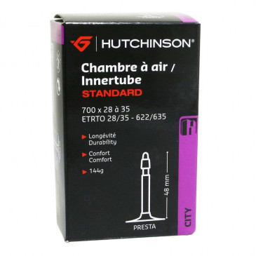 CHAMBRE A AIR VELO 700 x 28-35 HUTCHINSON VALVE PRESTA 48mm 144g 3248382052614