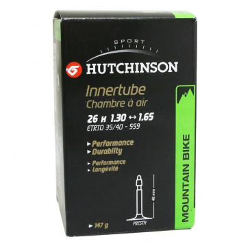CHAMBRE A AIR VELO 26 x 1.30-1.65 HUTCHINSON VALVE PRESTA 48mm 150g 3248382052539