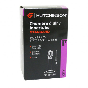 CHAMBRE A AIR VELO 700 x 28-35 HUTCHINSON VALVE STANDARD 32mm 159g 3248382028039