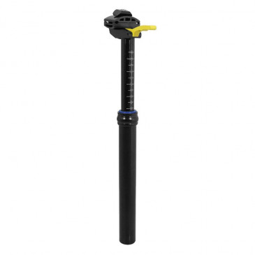 TIGE DE SELLE VTT TELESCOPIQUE P2R ALU NOIR DIAM 31,6 mm L450 mm (REGLAGE PAR LEVIER) 3700948110621