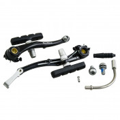 BRAKE CALIPER- FOR MTB/URBAN BIKE- V-BRAKE ALUMINIUM SUNRACE BLACK - REAR 110MM ELBOW 135° 4710944264227