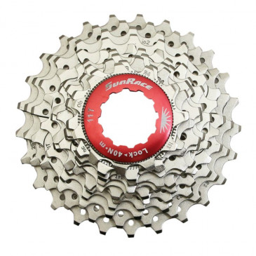 CASSETTE 11V. SUNRACE 11-34 RX11 POUR SHIMANO ROUTE (NIVEAU 105) METALLIC SILVER (LIVRE EN BOITE)(11-12-13-14-15-16-17-19-21-23-25)