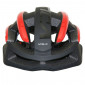 CASQUE VELO ADULTE GIST ROUTE VOLO NOIR MAT/ROUGE BRILLANT FULL IN-MOLD TAILLE 52-56 REGLAGE MOLETTE 210GRS