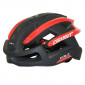 CASQUE VELO ADULTE GIST ROUTE VOLO NOIR MAT/ROUGE BRILLANT FULL IN-MOLD TAILLE 52-56 REGLAGE MOLETTE 210GRS