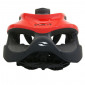 CASQUE VELO ADULTE GIST ROUTE VOLO NOIR MAT/ROUGE BRILLANT FULL IN-MOLD TAILLE 52-56 REGLAGE MOLETTE 210GRS