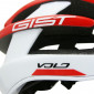 CASQUE VELO ADULTE GIST ROUTE VOLO BLANC/ROUGE BRILLANT FULL IN-MOLD TAILLE 52-56 REGLAGE MOLETTE 210GRS