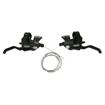 LEVIER/MANETTE VTT PATIN SHIMANO ALTUS M310 3x8V. NOIR V-BRAKE (PAIRE) 4550170386856