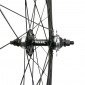 ROUE ROUTE / FIXIE / PISTE P2R NOIR ARRIERE DOUBLE FILETAGE AVEC PIGNON 16DTS JANTE 17C PROFIL 28mm