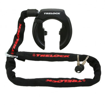 ANTITHEFT FOR BICYCLE - "HORSE SHOE" TRELOCK RS351 (FOR TYRE 60mm) BLACK + BRACKET+CHAIN ZR355 1m Ø 6mm 4016167061583