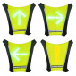 SAFETY JACKET WITH 48 LEDS RECHARGEABLE ON USB - LIGHT SIGNALLING + TURN INDICATORS - WIRELESS CONTROL ON HANDLEBAR; 3700948112816