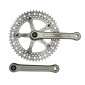 PEDALIER ROUTE VINTAGE ALU FORGE 170mm ARGENT PLATEAU 52/42D. DIAM 144 (AXE CARRE LG 107mm) 3700948112687