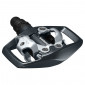CLIP IN PEDAL FOR MTB- SHIMANO PD-ED500 - WITH CLEATS (PAIR)with double-sided binding- black platform