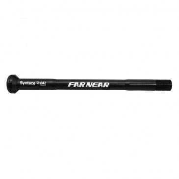 AXE TRAVERSANT / BLOCAGE ROUE ARRIERE SWITCH FILETAGE m12x1.0mm SYNTACE 12X142 NOIR (159mm HORS BUTEE DONT FILETAGE 17mm) 8013271289274