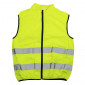 SAFETY VEST-REFLECTIVE - YELLOW-PREMIUM QUALITY-LONG ZIPPER-ZIPPED BACK POCKET