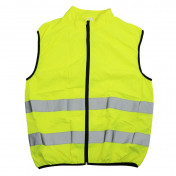 GILET DE SECURITE PREMIUM ADULTE JAUNE REFLECHISSANT AVEC ZIP TOTAL ET POCHE ARRIERE ZIP 3700256070297