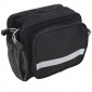 HANDLEBAR BAG FOR BICYCLE - NEWTON N1 - BLACK -CLIP FASTENING Ø 25.8/31.8 (Lg16xL10xH13)