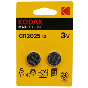 BATTERY- CR2025 LITHIUM KODAK 3V (SOLD PER 2) 0887930417678