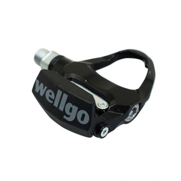 PEDALE ROUTE AUTOMATIQUE WELLGO R344 ALU SUR ROULEMENT NOIR (PAIRE) (POIDS 360GR.) - LIVRE AVEC CALES ANGLES 6°- 3700948113271
