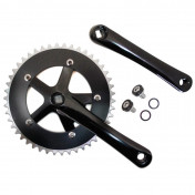 CHAINSET FOR ROAD BIKE- FIXIE 3.30 -ALUMINIUM- BLACK 165mm WITH 46T.CHAINRING- D130mm (TAPERED SQUARE BOTTOM BRACKET 110mm) (SINGLESPEED) 3700948042564