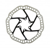 DISQUE DE FREIN VTT 6 TROUS NEWTON BRAKCO COMPATIBLE SHIMANO ET AUTRES 160mm ARGENT CENTRE NOIR + 6 VIS 3700948070604