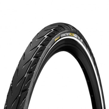 TYRE FOR HYBRID E-BIKE 700 X 42 CONTINENTAL CONTACT PLUS CITY BLACK-RIGID-(28/29x1,60)(42-622) REINFORCED 5mm - E-BIKE APPROVED e50 - REFLEX - SPECIAL OFFER-