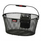 PANIER AVANT ACIER FIL KLICKFIX OVALKORB 16L NOIR AVEC ANSE FIXATION SUR CINTRE (40x19x29cm) (LIVRE SANS FIXATION) 4018861001674