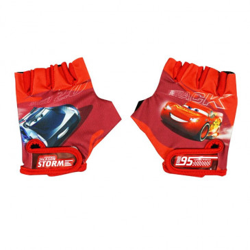 CHILD CYCLING GLOVE- DISNEY CARS RED (PAIR ON CARD)